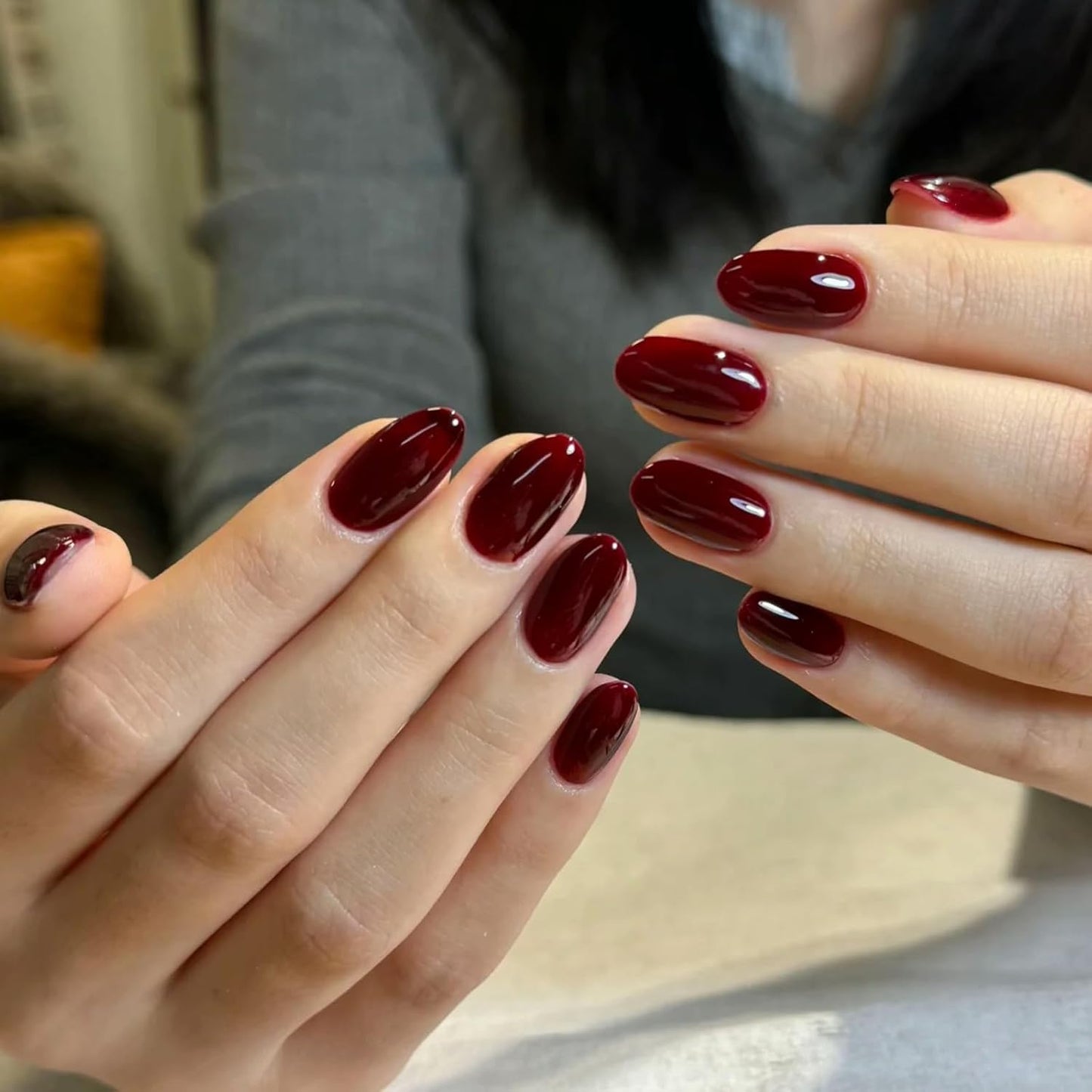 Cherry Red Nail Polish, 12ml Quick Dry Nail Lacquer, Nail Art Varnish-12ML