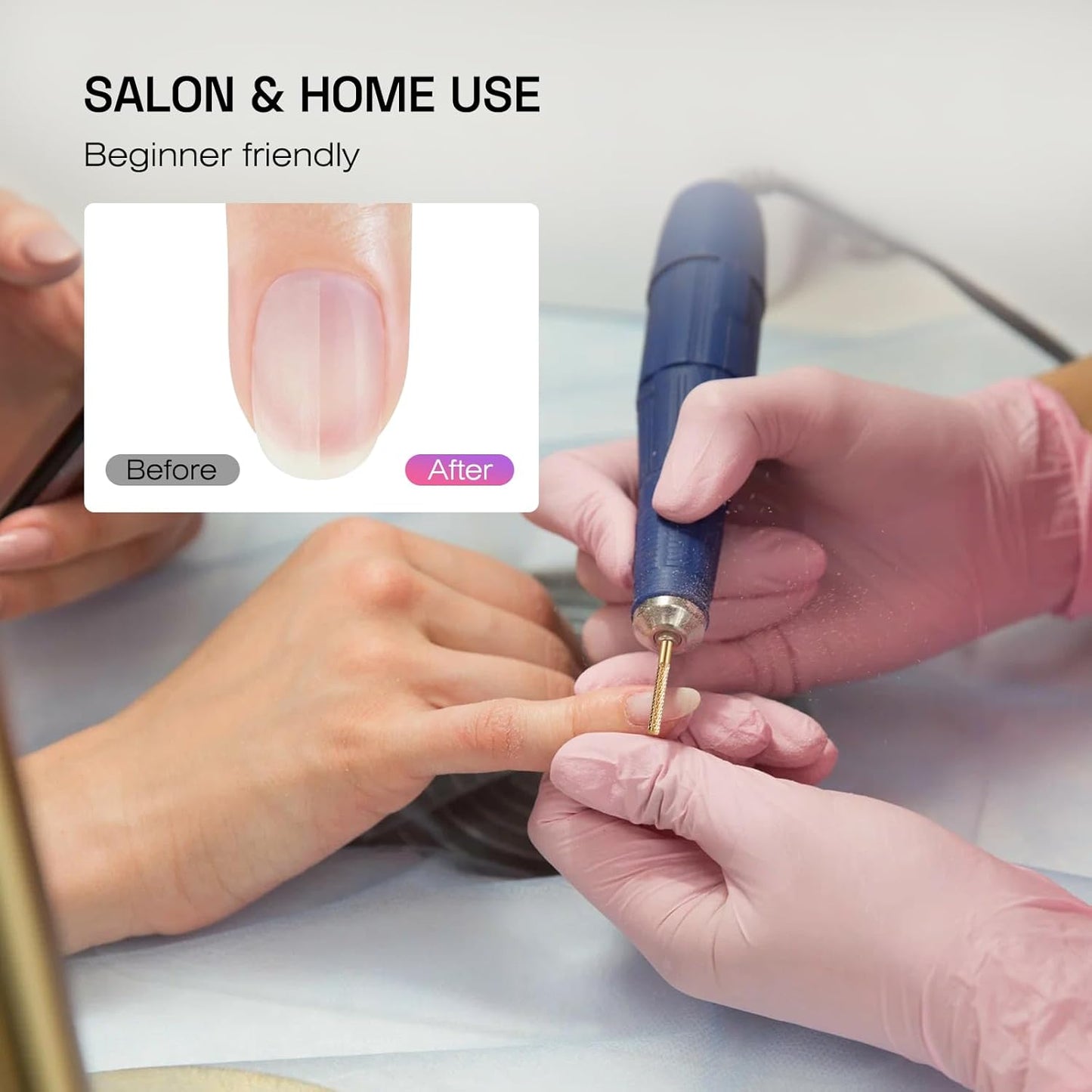 Cuticle Bit for Nail Drill 2Pcs: Carbide 3XF drill bits nail tech Remover Needle Bit Under Nail Cleaner Dead Skin Nail Prepare 3/32'' for Electric Nail File Nail Buffer Bit