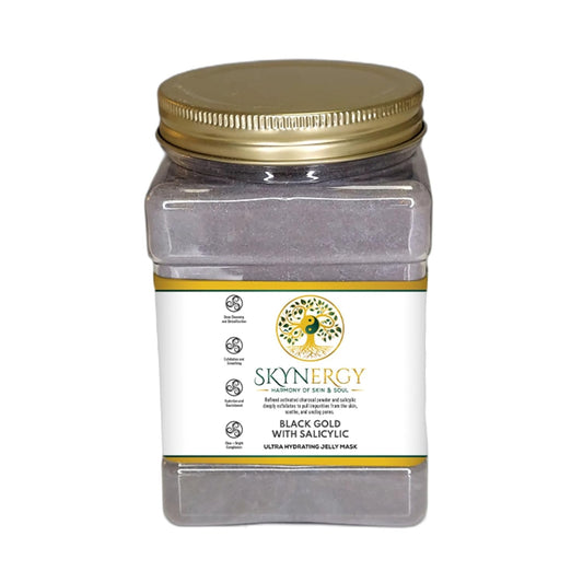 Black Gold with Salicylic Jelly Mask - Professional Grade HydroGlo Peel Off Face Mask – Radiance, Reduced Fine Lines, and Pigmentation Vajafacial Jelly Mask | 12 Applications (30 fl oz)