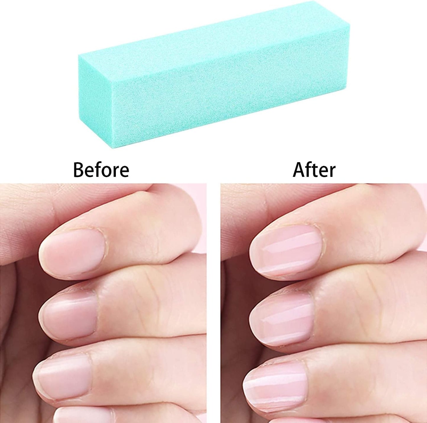 20 Pack Nail Buffers Blocks Sanding Buffing Nail Files Pedicure Manicure Tool 60/100 Grit （Green)