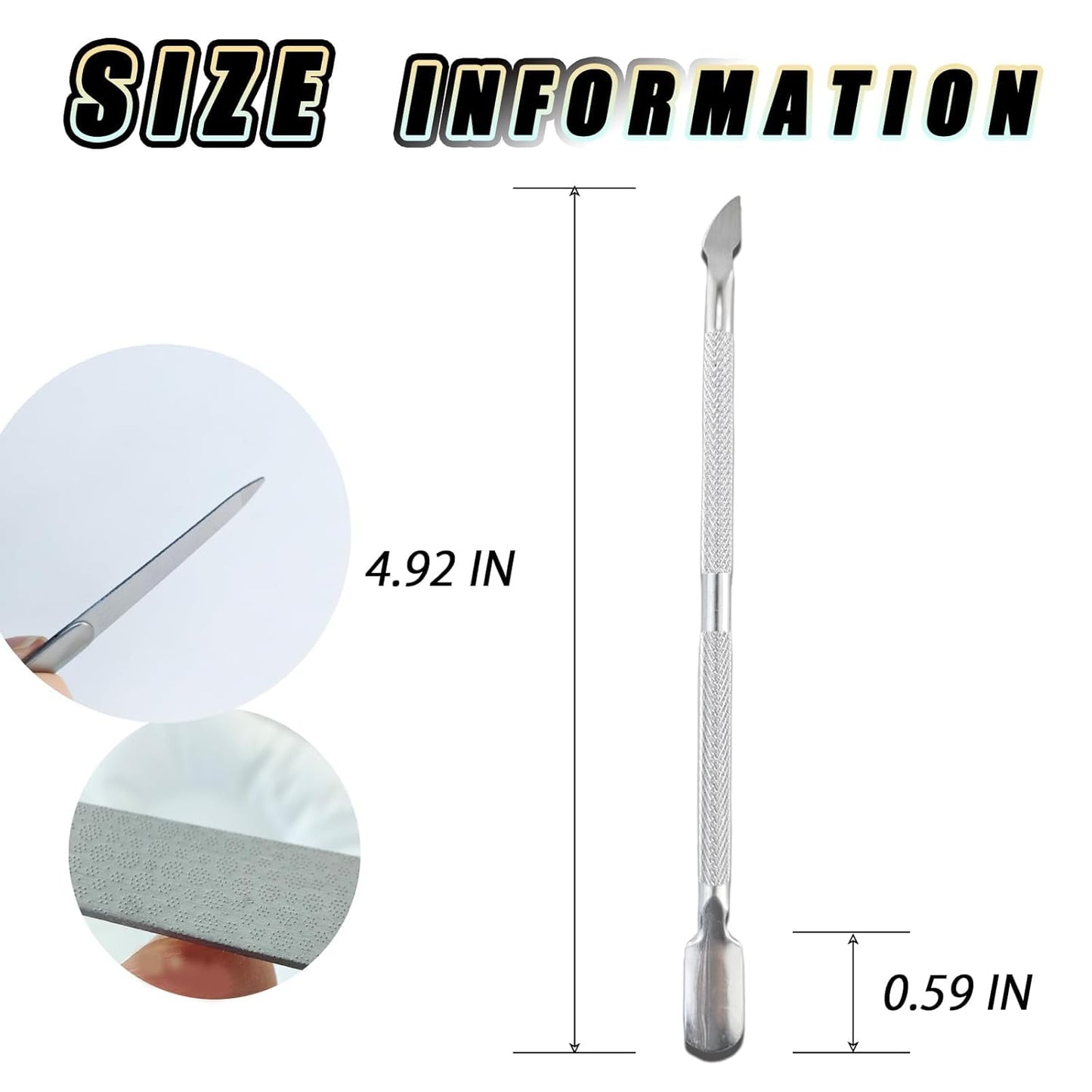 4 PCS Professional Cuticle Remover Kit Stainless Steel Nail Care Tools with Trimmer Pusher Precision Nippers for Perfect Manicure