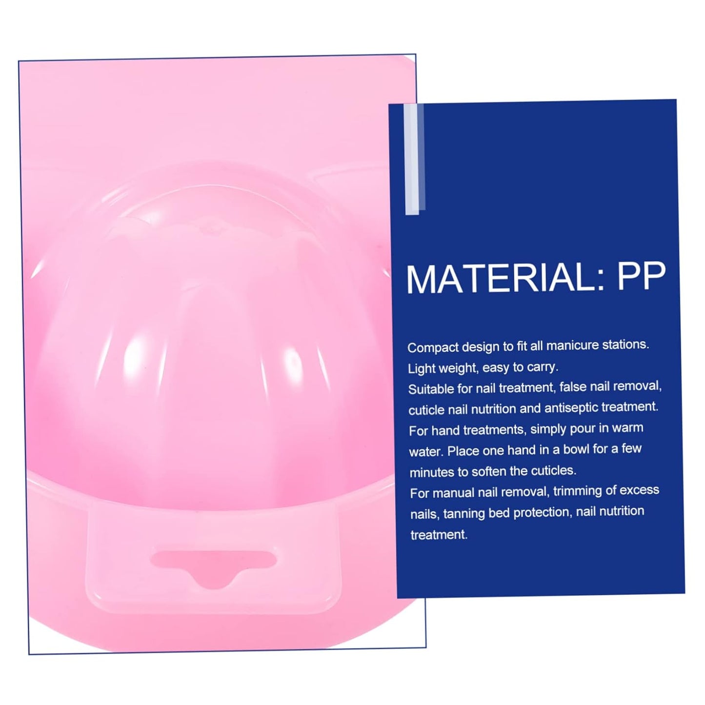 Soaking Bowl Nail Art Bowl Hand Nail Soaker Manicure Tool Set for Both Hands