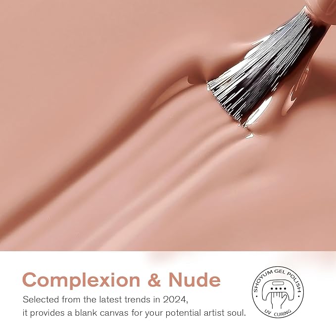 Nude Gel Polish Color 15ml Nancy Naked Skin Tone Pink Nail Gel Soak Off Uv LED Nail Lamp Gel Polish Nail Art Manicure Salon DIY Home 0.51Oz