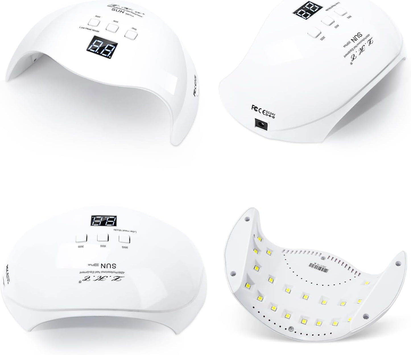 Gel UV LED Nail Polish Lamp, LKE Nail Dryer 40W LED Light with 3 Timers Professional for Nail Art Tools Accessories White