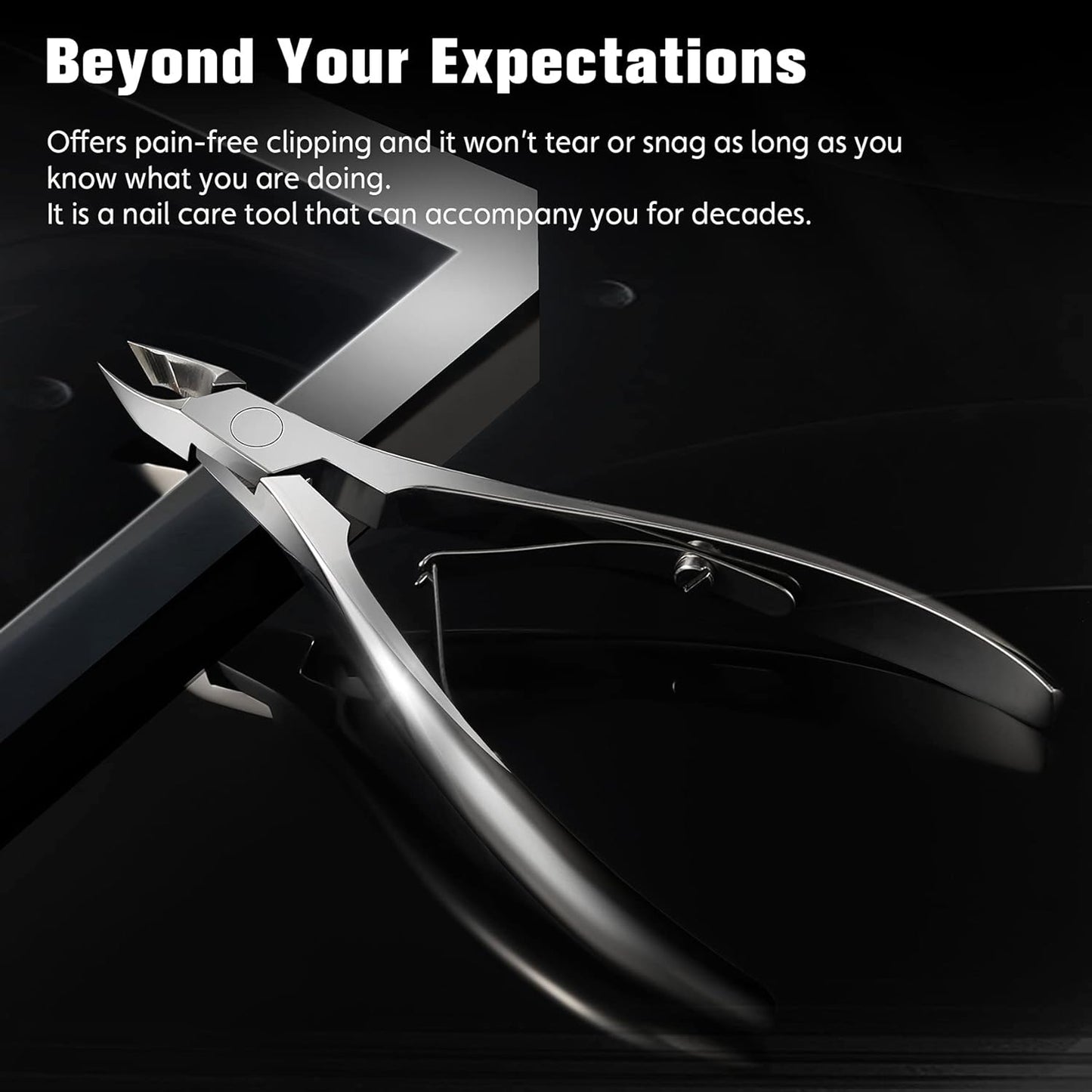 BEZOX Cuticle Trimmer 4mm Jaw, High-Density Stainless Steel Cuticles Clipper, Manicure Nipper Gift for Women, Nickel Plated, 1PCS
