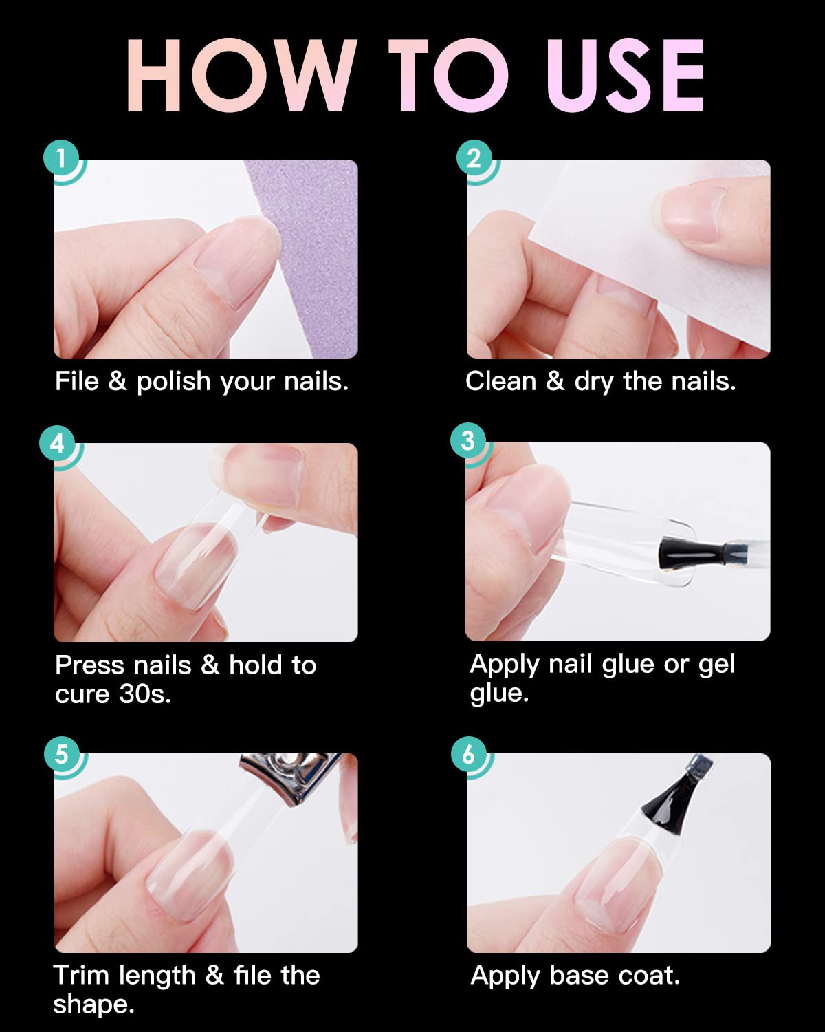 Long Coffin Soft Gel Nail Tips, BORNBYME 240 PCS Pre Buff Full Cover Shaped Nail Extenison Tips Half Matte Gel Tips
