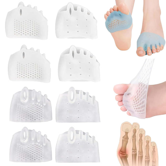 Hyggear Toe Bunion Corrector for Women Nighttime, Silicone Toe Separators, Breathable and Soft, Prevent Friction, Relieve Pressure Manicure(4 sets) (C)