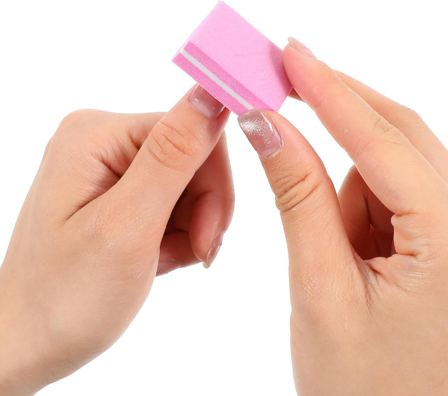 Nail Buffers (400 Pack), Mini Buffer Block Nail File for Acrylic and Natural Nails, 100/180 Grit Nail Buffer Block Bulk Buffing Blocks for Nail Buff Professional Manicure File Blocks Set Hot Pink