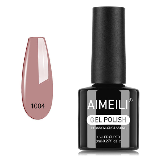 AIMEILI Gel Nail Polish, Hema Free, Cruelty Free, Vegan, Soak Off U V LED Nail Art for Women Girls Manicure Salon DIY Home - 1004 8ml