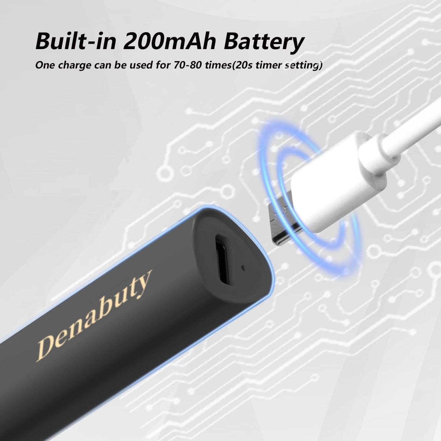 UV Light for Gel Nails, Denabuty Mini U V LED Nail Lamp Handheld with Stand, Portable Nail Dryer Rechargeable USB Cordless, Nail Light with 2 Timers for Fast Drying, Black