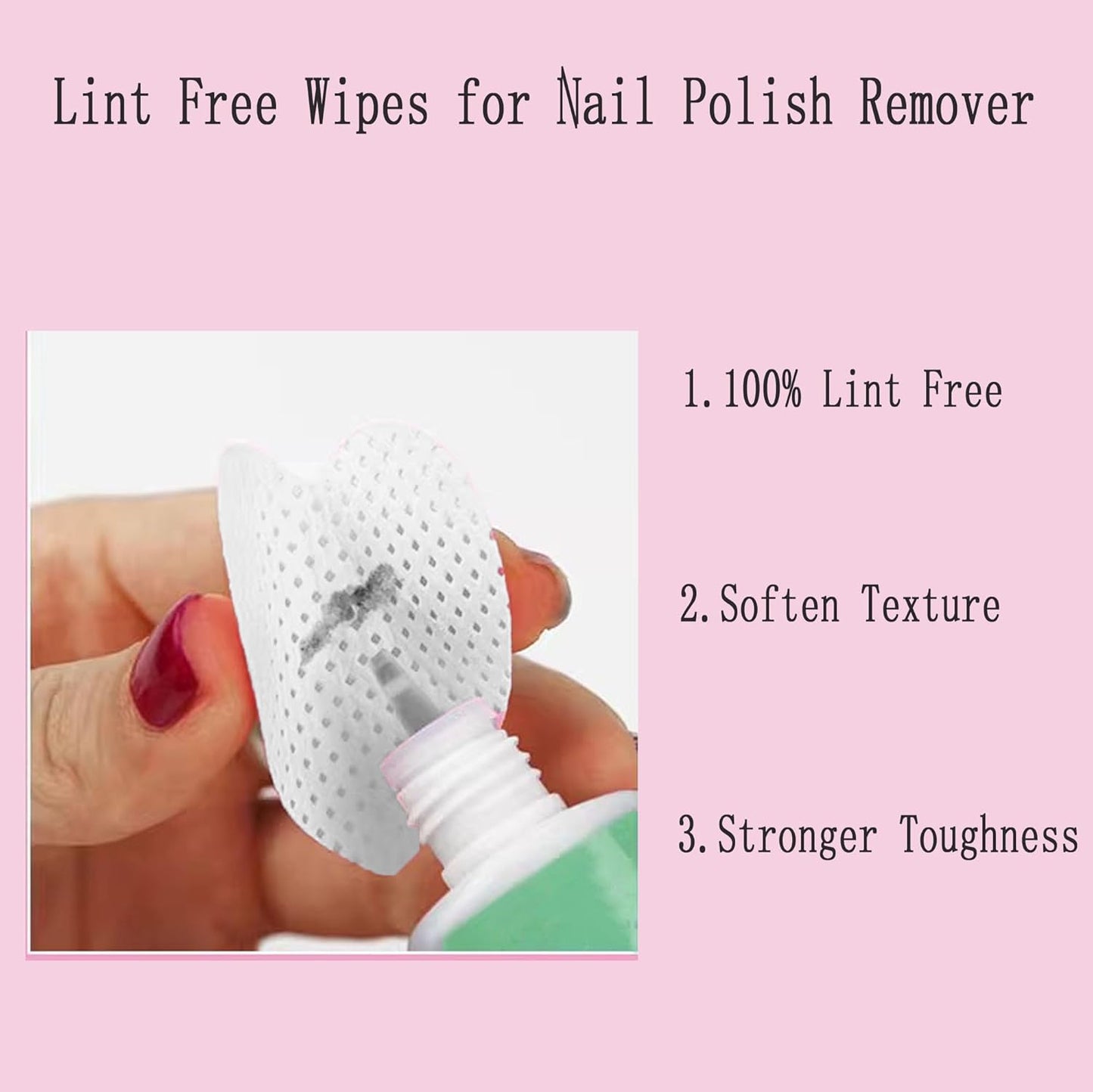 1000 PCS Lint Free Nail Wipes,Nail Polish Remover Wipes for Lash Extension Supplies,Lint-Free Lash Glue Wipes Pads Eyelash Extension Nails Wipes for Nail Polish Remover,Lash Glue Cleaning Pads, White