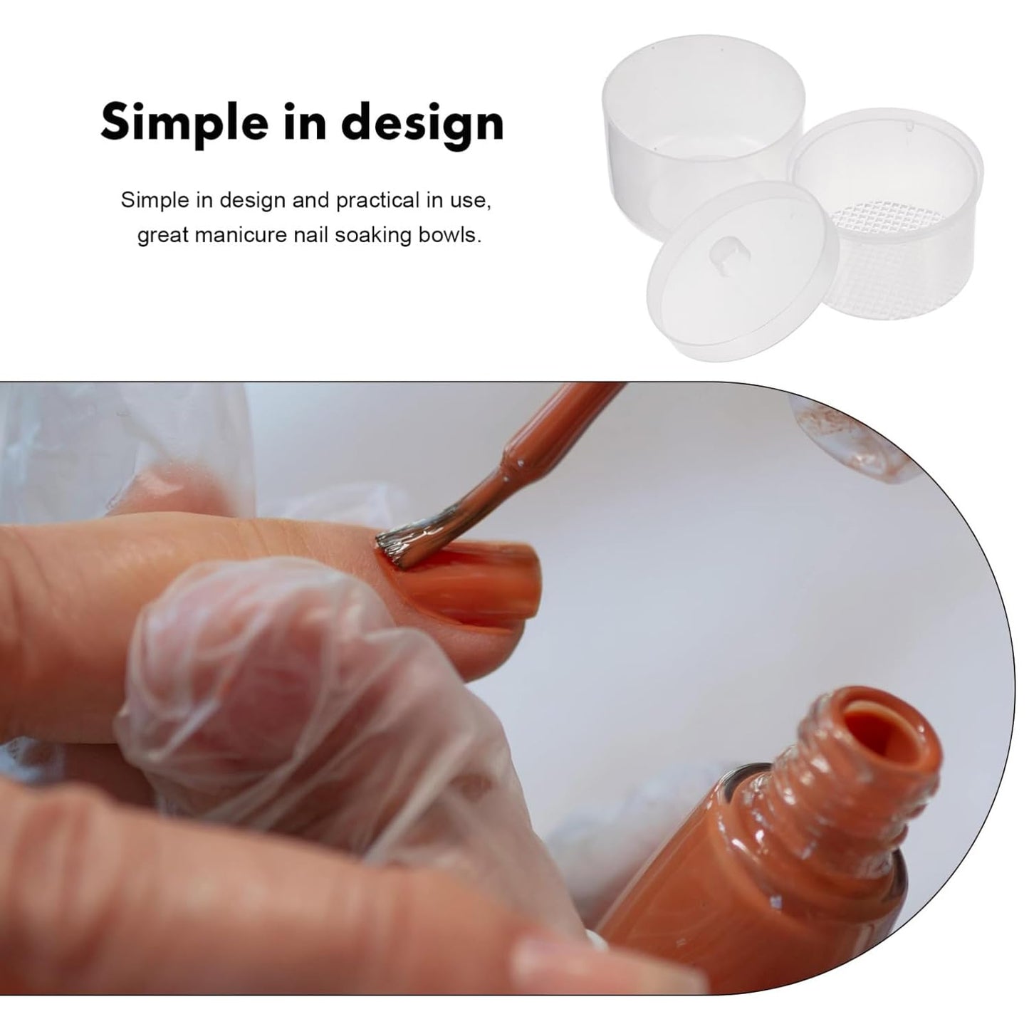 1Set Nail Tool Cleaner Box Reusable Plastic Soaking Container for Manicure and Pedicure Tools Durable Nail Art Tool Bowl with Detachable Lid for Salon and Home