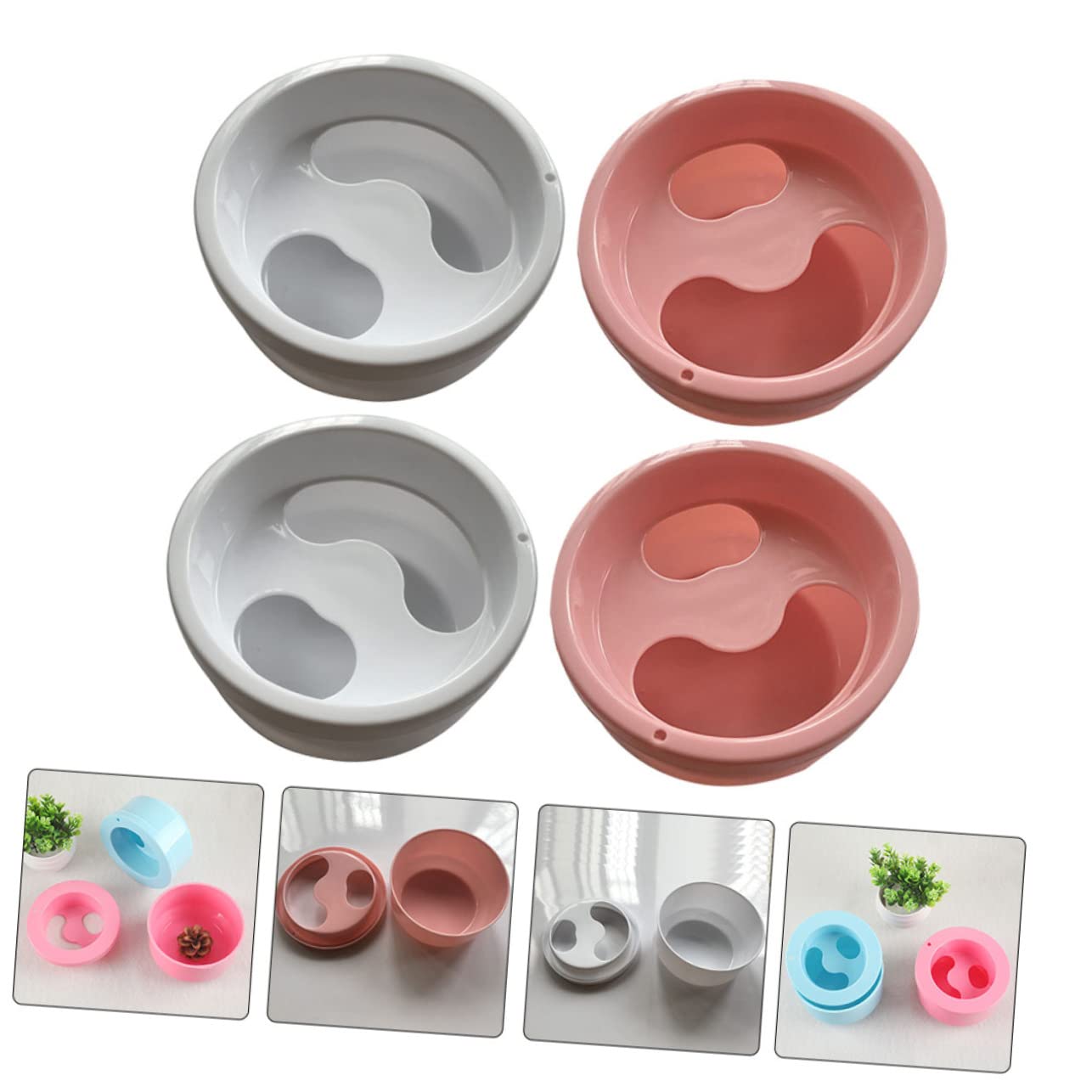 Mikinona Abs Plastic Nail Soaking Bowl Nail Art Supplies Manicure Bowl Random Color