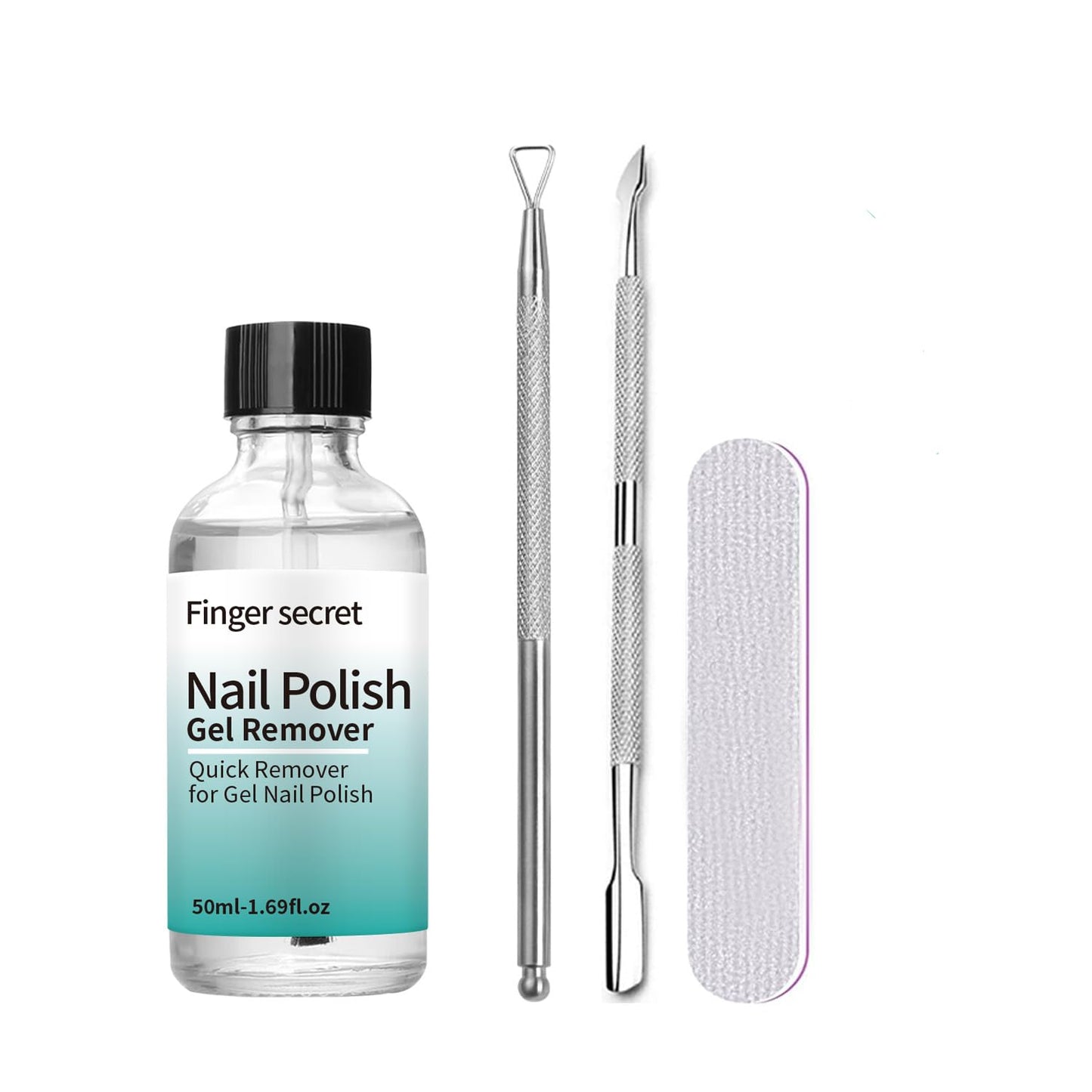 Finger Secret Nail Polish Gel Remover Kit Convenient for Gel Nails Remove 50ml,Professional Nail Remove Product for Salon & Home Use.Easy to operate