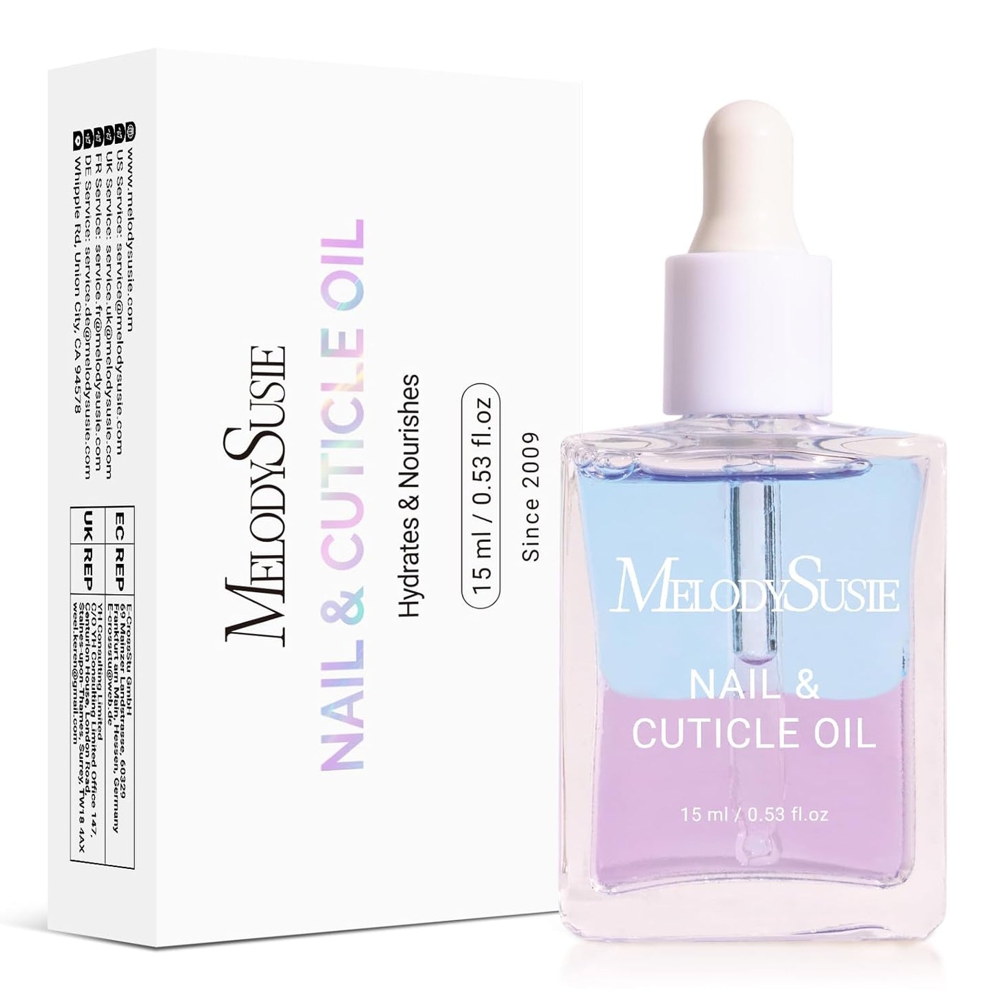 MelodySusie 15ML Cuticle Oil,Nail Strengthener with Jojoba& Vitamin E,Nail Growth that Repairs Cuticles & Promotes,Moisturizes & Conditions Dry Skin,Lavender