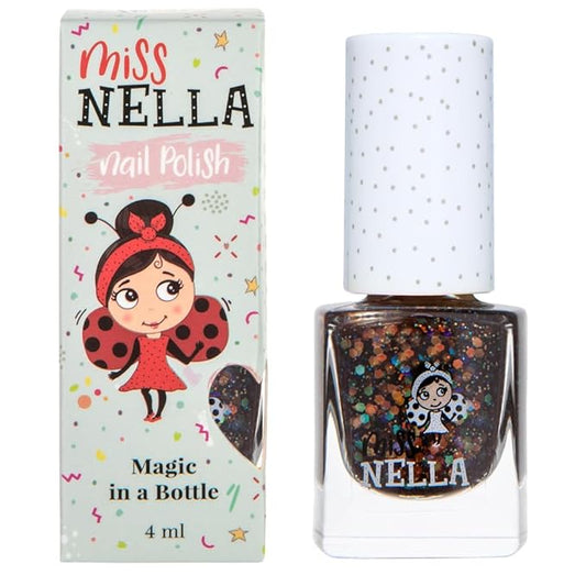 MISS NELLA SECRET DIERY – Safe- Special dark plum Nail Polish for Kids, Non-Toxic & Odor Free Formula for Children and Toddlers, Natural Water Based for Easy Peel Off