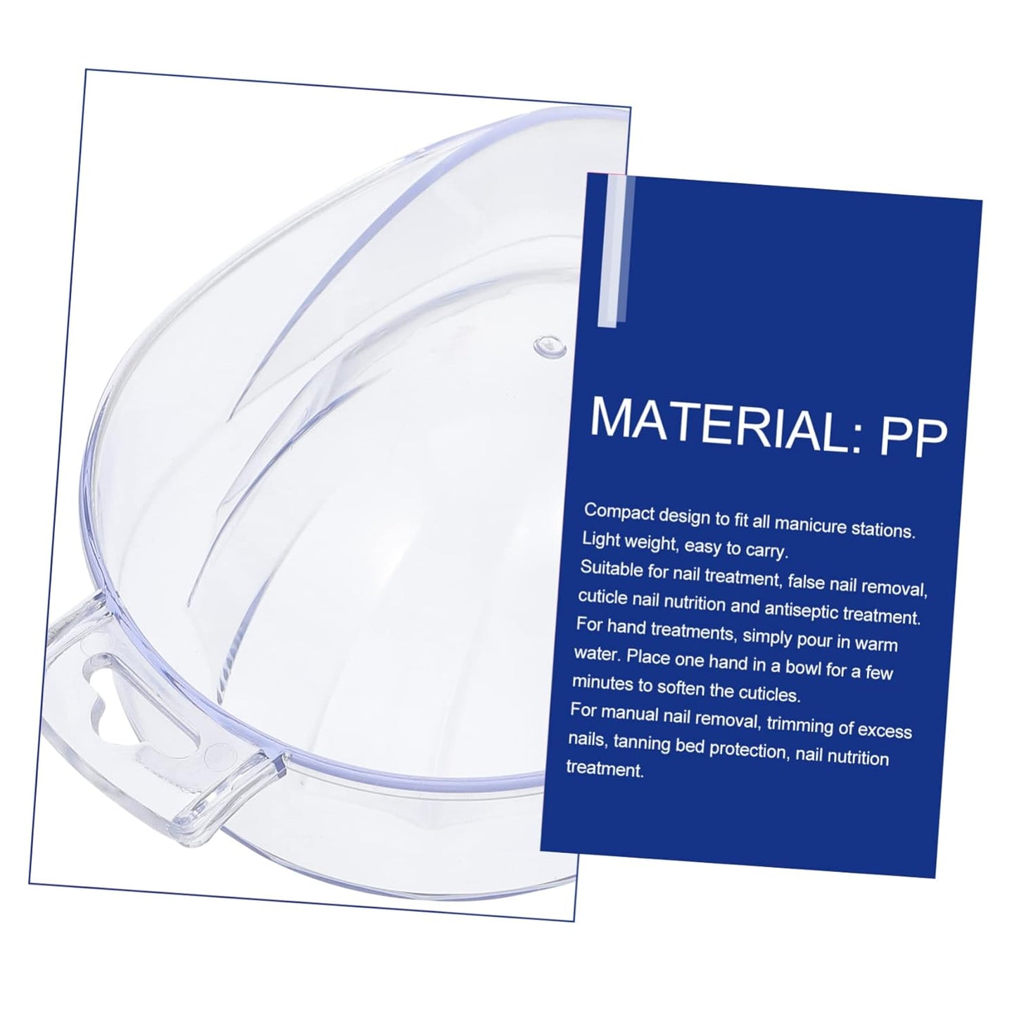 MERRYHAPY Acrylic Soaking Bowl for Manicure Nail Art Nail Care Pedicure Gel Remover