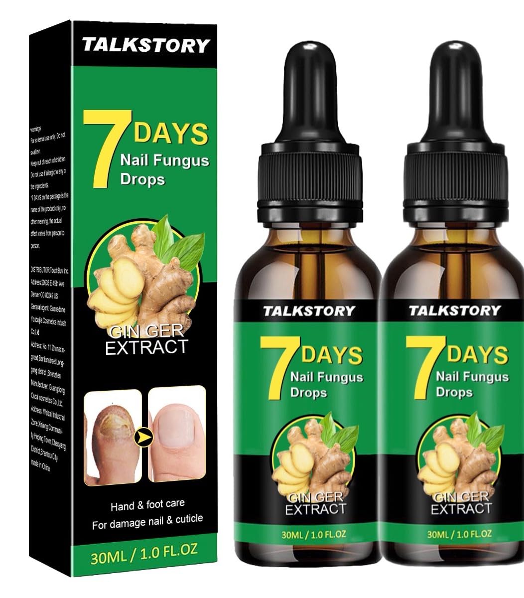 2 Pcs 7 Days Ginger Nail Treatment Nail Serum, Ginger Cuticle Care Oil for Nails, GingerNail Care Essential Oil for Strengthen & Promote Nails Growth