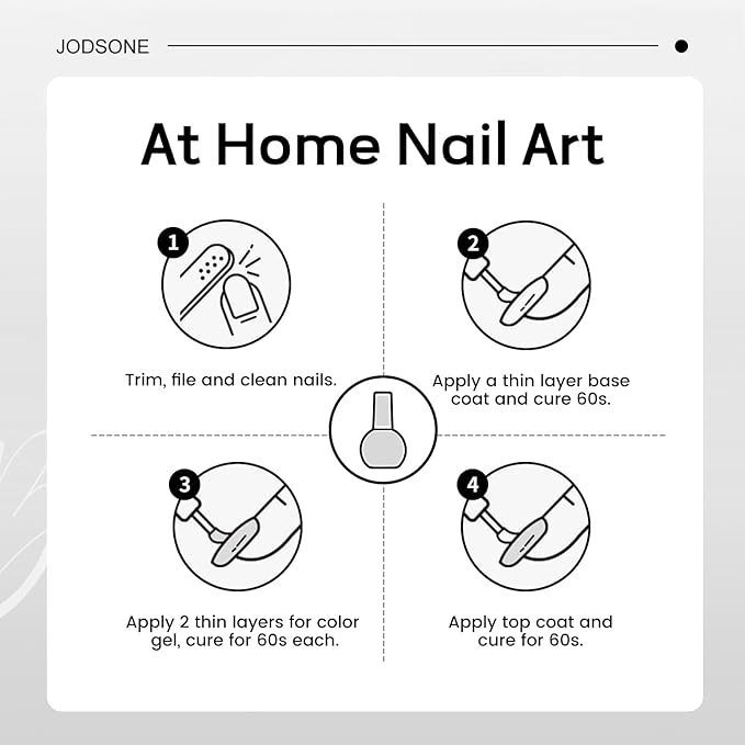 JODSONE Silver Glitter Gel Nail Polish 10ml Soak Off LED Nail Polish Silver Nail Color Salon Quality Vegan & Cruelty-Free Low Odor Need U V Lamp Curing