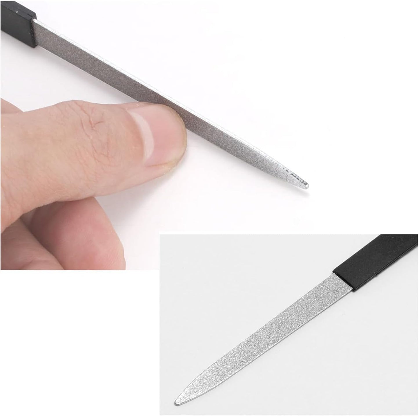 Diamond Dust Nail File - Stainless Steel Nail Dresser Nail Buffering Files - 9 Inch (5inch- AB-07)