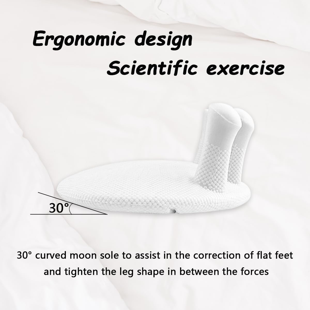 Toe Separators for Overlapping Toes Women,White Calf Trainer Toe Separators for Women,Multifunctional Bunion Corrector Thin Leg Exerciser,Suitable for Having Plantar Fasciitis,Bunions,Other Foot Pain