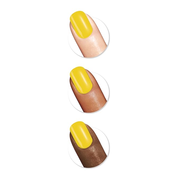 Sally Hansen Miracle Gel Beetlejuice Salon Quality Nail Polish | Gel-Like Formula, Two-Step System, No UV Light Needed, Long Lasting | Opaque | 932 Hello My Name Is Bob | Bright Yellow Nail Color