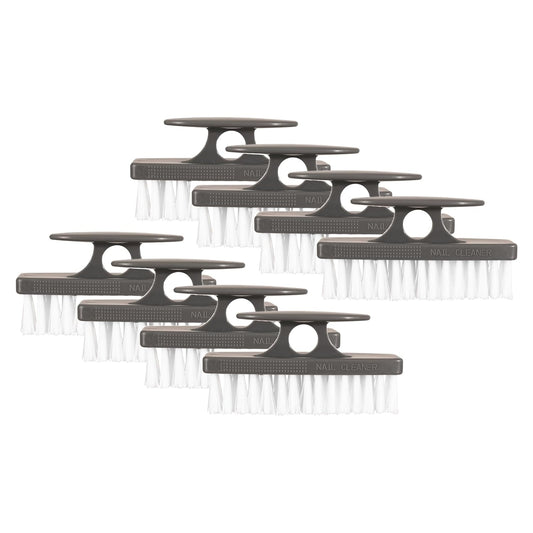 Superio Nail Brush for Cleaning Fingernails, Nail Scrubber Brush, Toe Foot Hands Fingernail Brush Cleaner- Small Scrub Brush- All-Purpose Stiff Cleaning Brush (8, Black)