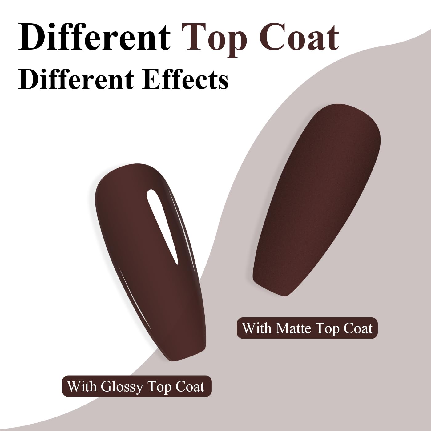 Imtiti Brown Gel Nail Polish, Coffee Brown Gel Polish Autumn Winter Soak Off UV LED High Gloss Art Manicure Salon DIY Design 10ML