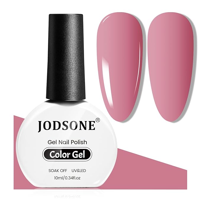 JODSONE Lady Roses Gel Nail Polish 10ml Nude Pink Gel Polish Dusty Rose Nail Color Long-Lasting Chip-Resistant Easy to Apply Low Odor Need U V Lamp Curing