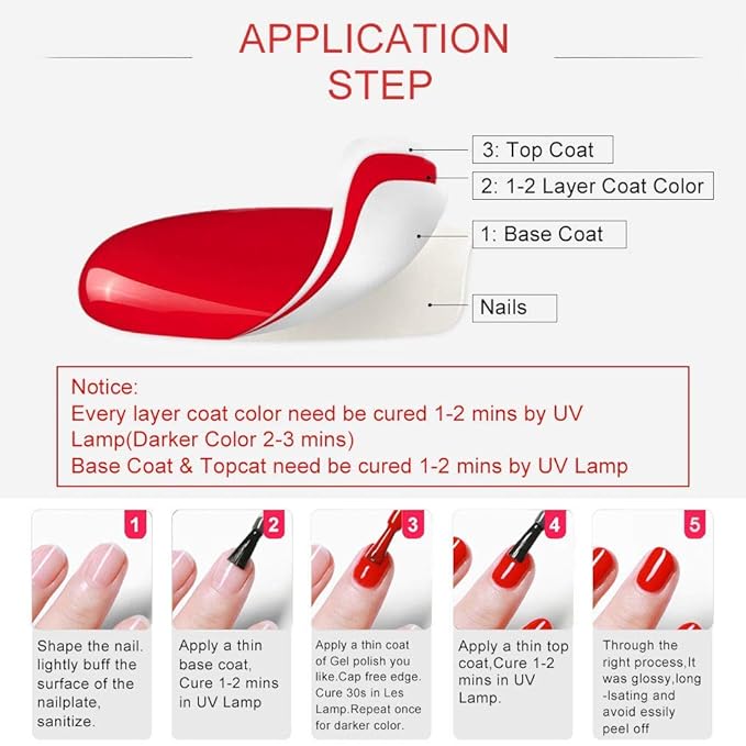 VENALISA 2 Pcs 15ml Gel Nail Ploish Base and Top Coat Set, No Wipe High Gloss Long Lasting Tempered Top Coat Polish Soak Off LED Gel Kit