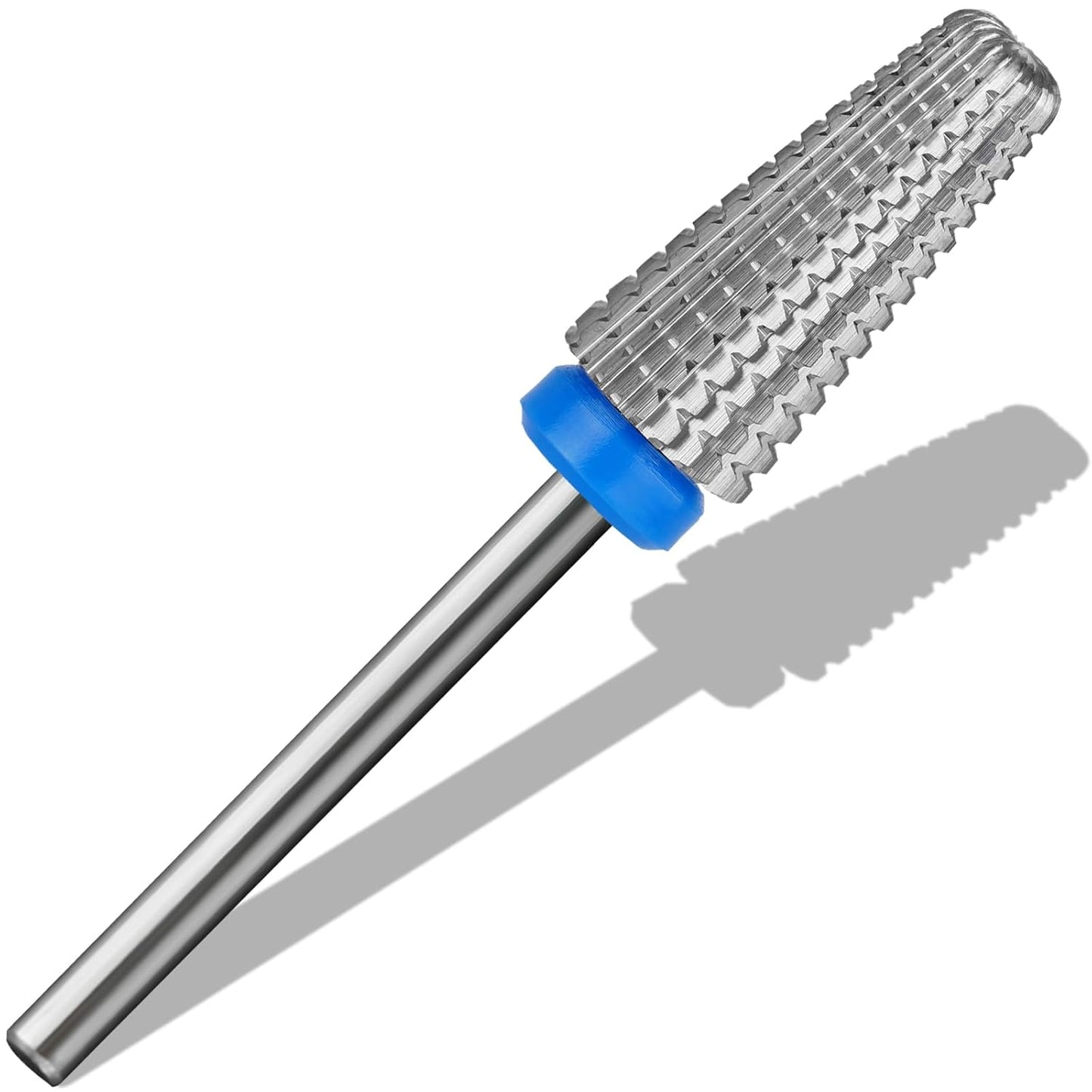 5 in 1 Nail Drill Bits 3/32" Carbide Tungsten Bit Suitable for Manicure Pedicure Cuticle Gel Polishing Fast remove Acrylic or Hard Gel Technicians Bits (Medium - M, Silver)