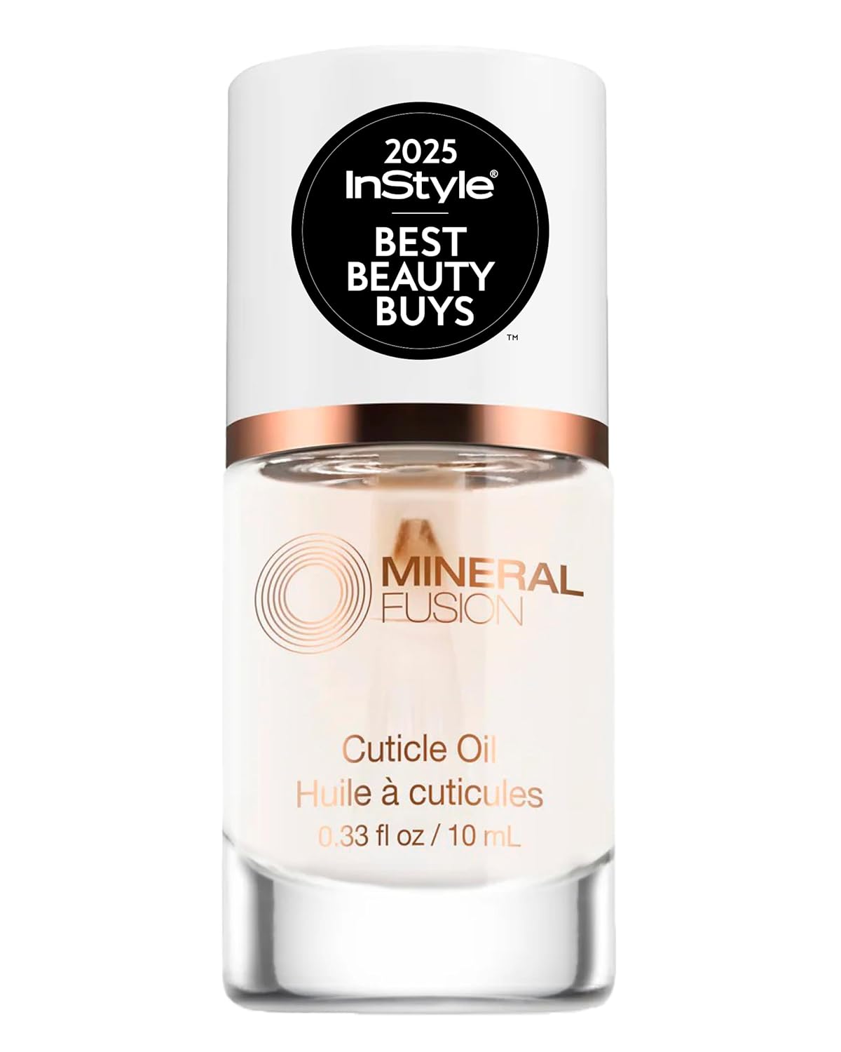 Mineral Fusion Cuticle Oil Nail Treatment - Natural Moisturizer with Vitamin E and Sweet Almond Oil - Softens & Protects Cuticles - Vegan, 99% Naturally Derived Formula - 0.33 oz