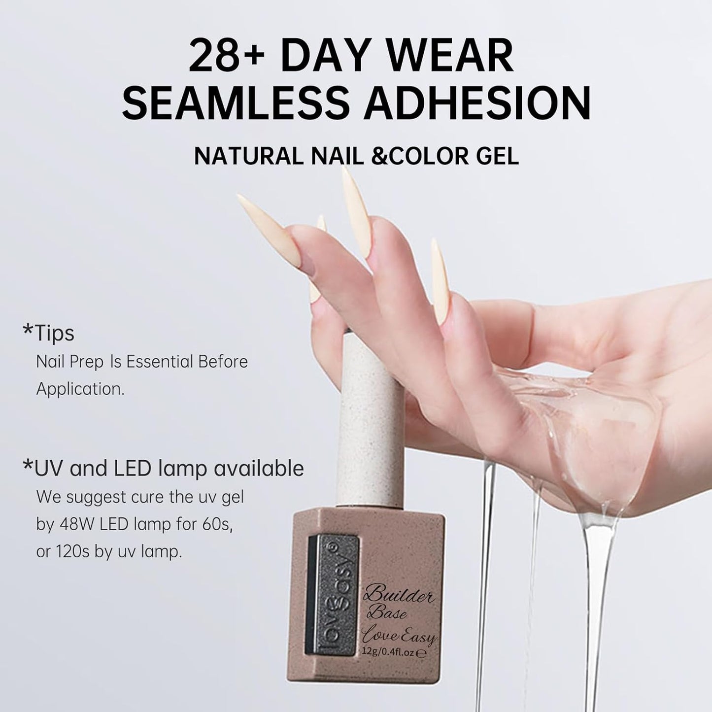 6-in-1 Builder Gel & Base Coat for Nails, Enhance Building Strengthening Apex Enhancement Soft Gel Polish, Beginner Friendly with Upgraded Brush (Crystal Clear, pH 5)