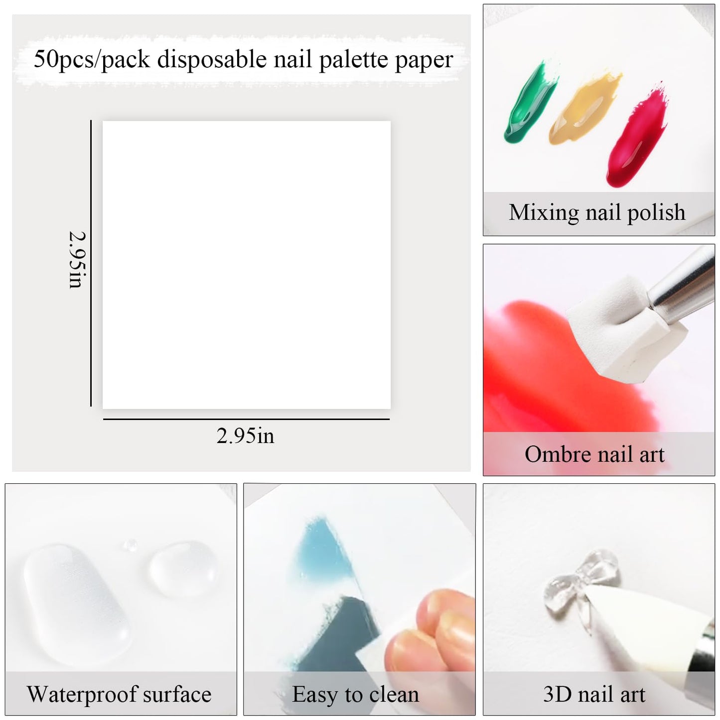 150Pcs Soft Nail Sponges for Ombre Mini Nail Art Sponges With Grabbing Pen Aura Nail Gradient Brush for Gel Nail Polish Sponge With 50pcs Disposable Gel Polish Palette Paper