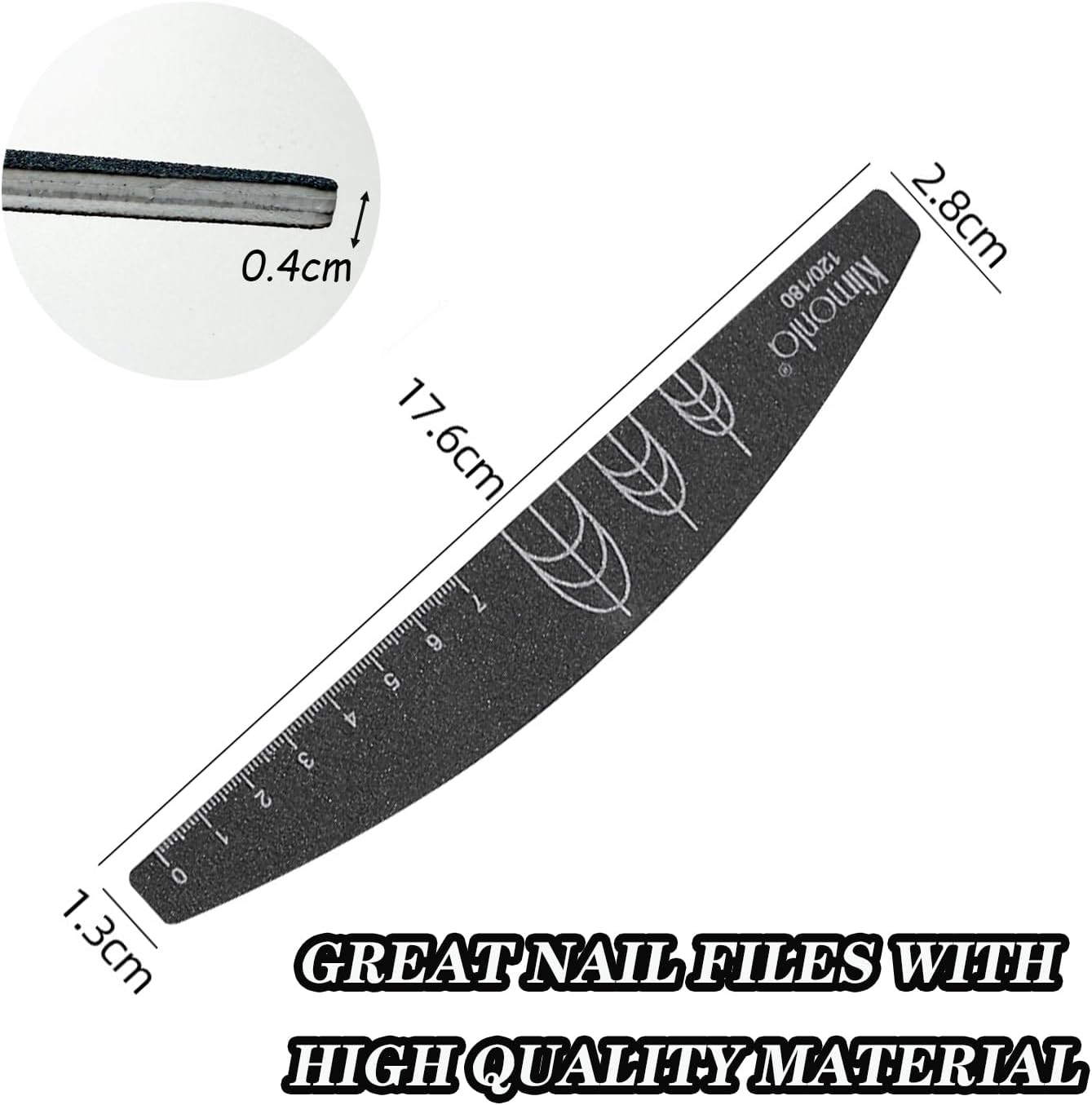 6pcs Nail Files with 2pcs Nail Brushes 120/120, 120/180, 180/180 Grit Both Sides Nail Files with Reference Graphic for Press-on Fake Nail Shaping Natural Nail Polish Christmas Gift for Women Girls
