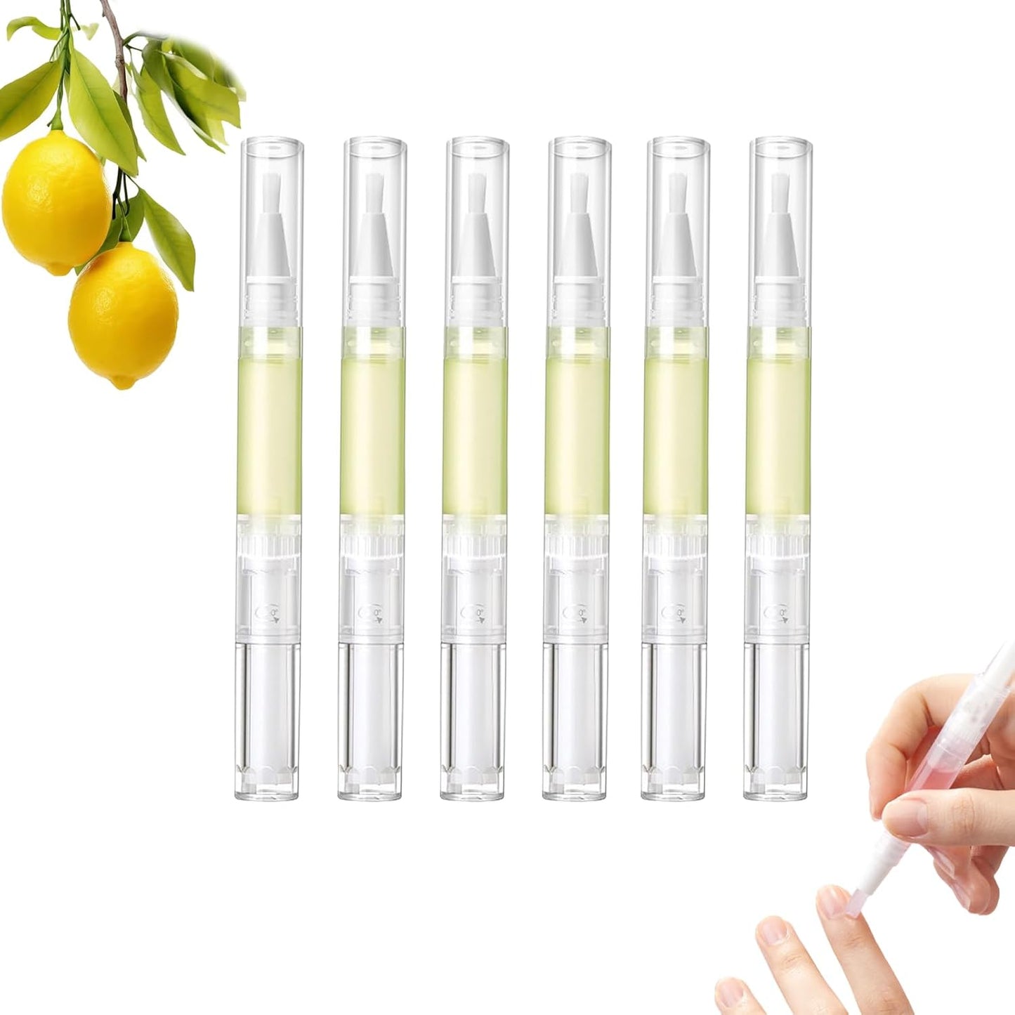 Orville Pen | Cuticle Oil Pen | Nail 𝐆𝐫𝐨𝐰𝐭𝐡 Pen | Nail Growth and Strengthener | Cuticle Oil for Nails | Nail Growth Oils - Strengthen Brittle Nails, Promote Fast Growth (6pcs)