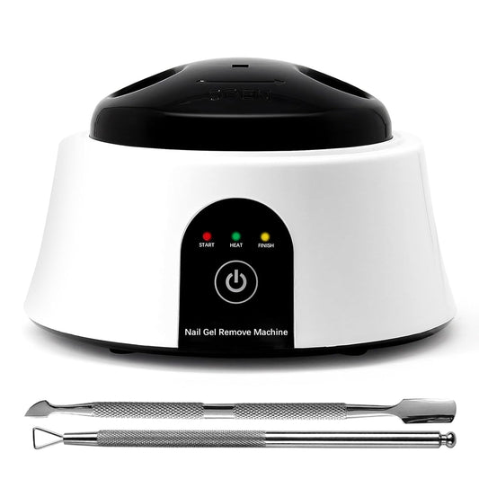 Soak off Bowl, Electric Nail Soaking Bowl for Acrylic Nails Gel Polish Remover, with Stainless Steel Silver Cuticle Pusher