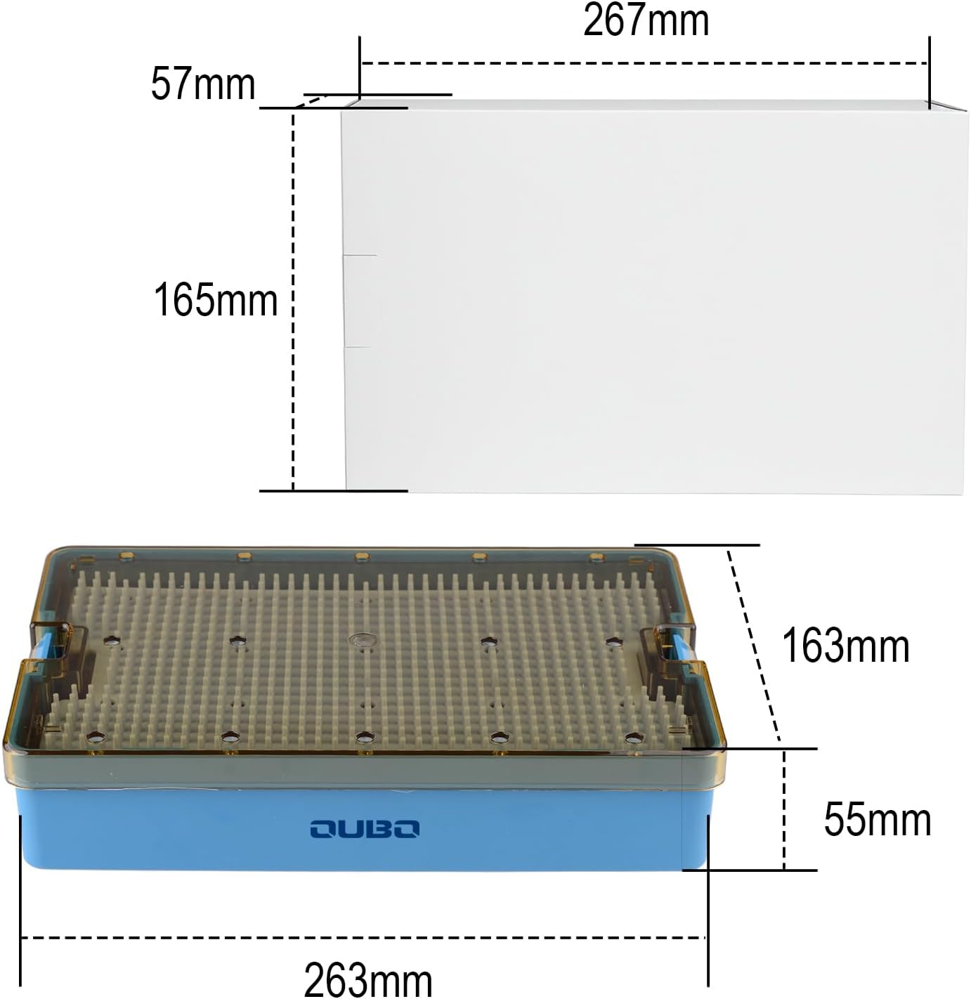 Double Layer Plastic Autoclavable Instruments Storage Box With Two Silicone Mats Sterilization Tray Case For Instruments Sterilization