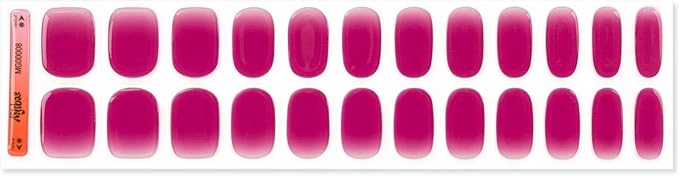 Semi Cured Gel Nail Strips - Minimalist Ombre Nail Polish Wraps, Works with Any UV Lamp - Long Lasting Easy Salon Manicure - 24pcs with 2 Prep Pads, Nail File & Cuticle Stick (Cough Syrup)