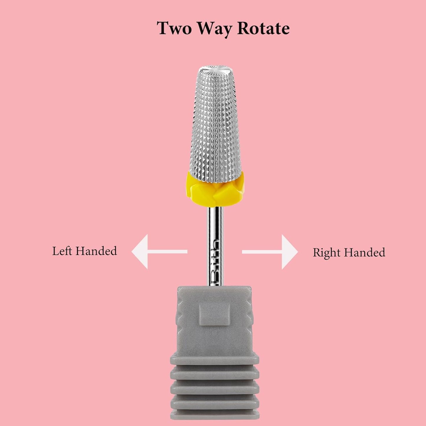 5 in 1 Nail Drill Bits, 3/32”Professional Carbide Drill Bits for Nails Multifunction Bit, Fast Remove Acrylic Hard Gel Cuticle Nail Efile Bit Manicure Pedicure,Two Way Rotate,Extra Fine
