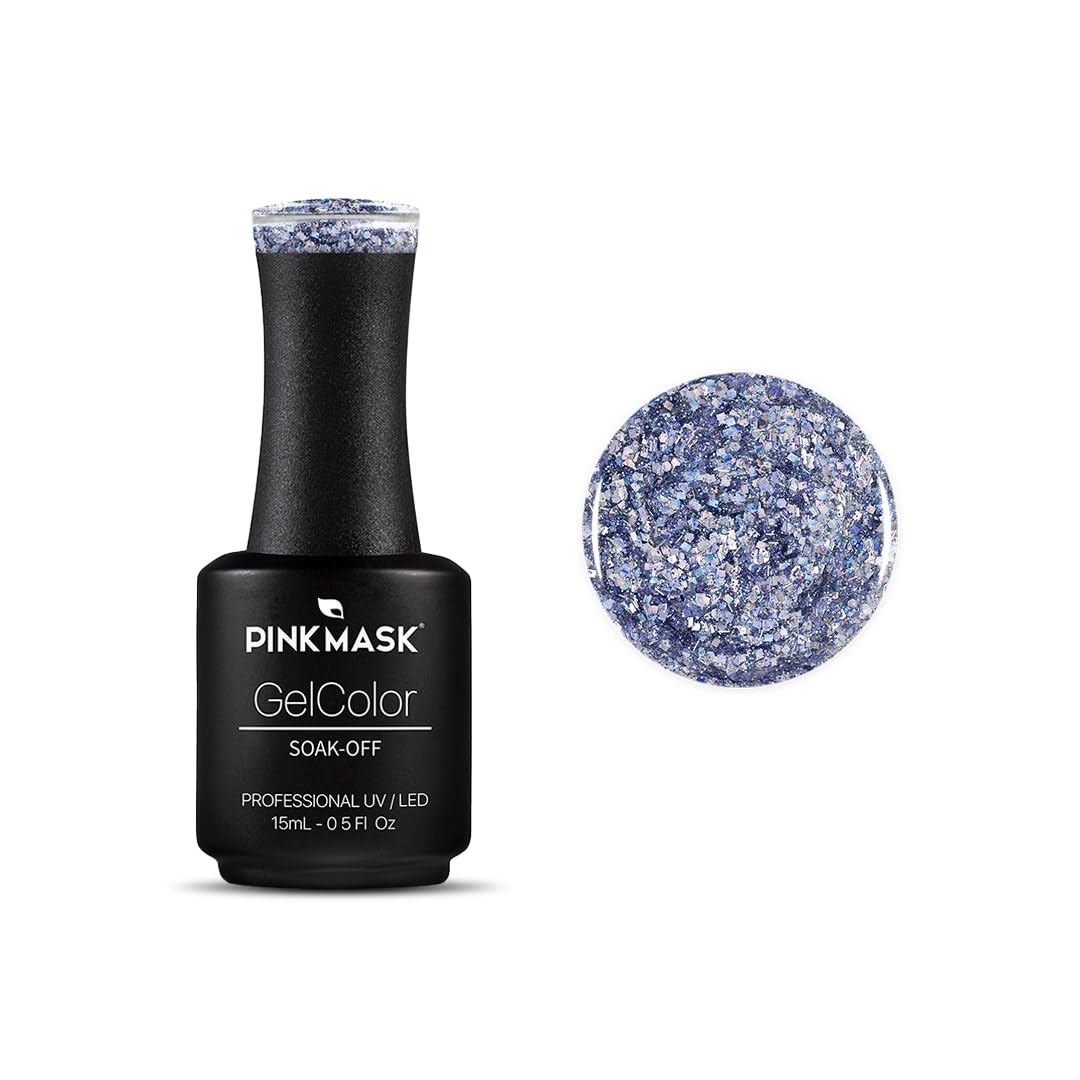 PINK MASK Gel Color Nail Polish Riverdale - Col. New York Ii 15ml / o.5 oz - UV/LED Gel Polish, Non Wipe, Long Lasting, Soak Off Formula