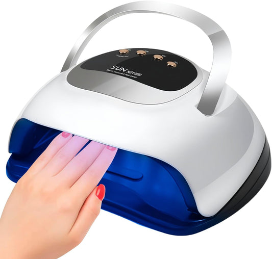 UV LED Nail Lamp with 72 Beads, 320W Nail Curing Lamps for Gel Polish with Automatic Sensor/4 Timer Setting,Led Nail Dryer, Professional Nail Art Drying Tools for Fingernail and Toenail.