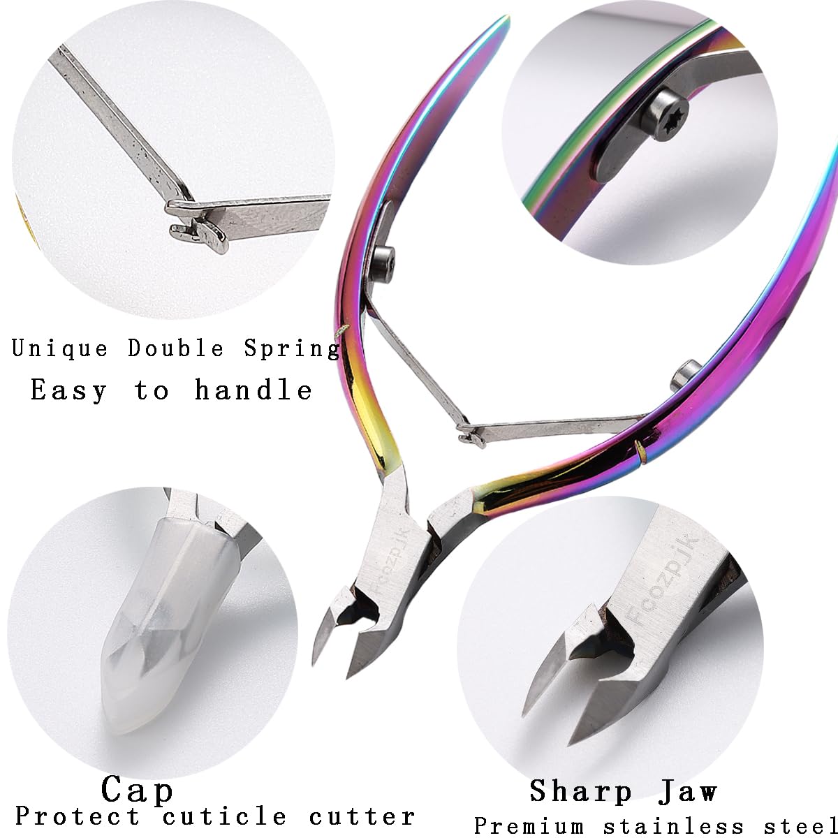 Cuticle Trimmer Cuticle Remover with Cuticle Pusher, Gel Polish Remover Kit Professional Cuticle Cutter Nipper Scissor Pedicure Manicure Tools for Fingernails and Toenails Dead Skin, Nail Files