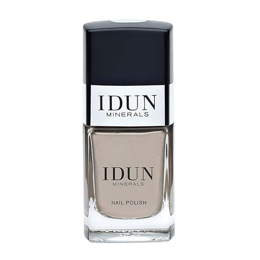 IDUN Minerals Nail Polish - Infused With Vitamins And Sweet Almond Oil - Prevents Cracking And Protects Nails - Even Lacquered Result - Opal - 0.37 Oz, Silver Shimmer, (I0108541)