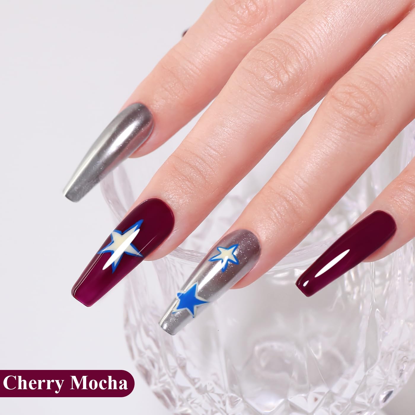 Imtiti Cherry Gel Nail Polish, Cherry Mocha Gel Polish Autumn Winter Soak Off UV LED High Gloss Art Manicure Salon DIY Design 10ML