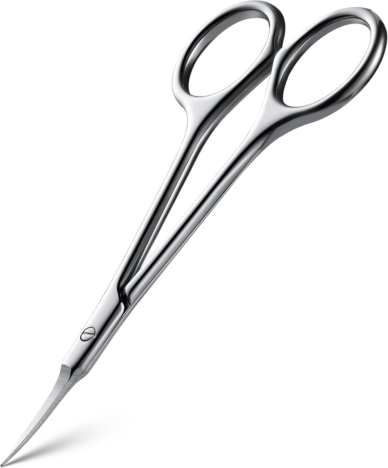 BEZOX Curved Cuticle Scissors – Precision Little Manicure Scissor Extra Fine Tip for Women, Sharp, Sleek, and Designed Finger Nails Scissor for Flawless Nail Care - Silver