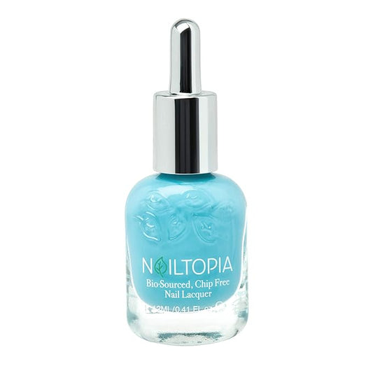 Nailtopia Bio-Sourced, Chip Free Nail Lacquer - All Natural, Strengthening Biotin and Superfood-Infused Polish - Chip Resistant Formula - Quick-Dry, Long Lasting Wear - Tropinail - 0.41 oz