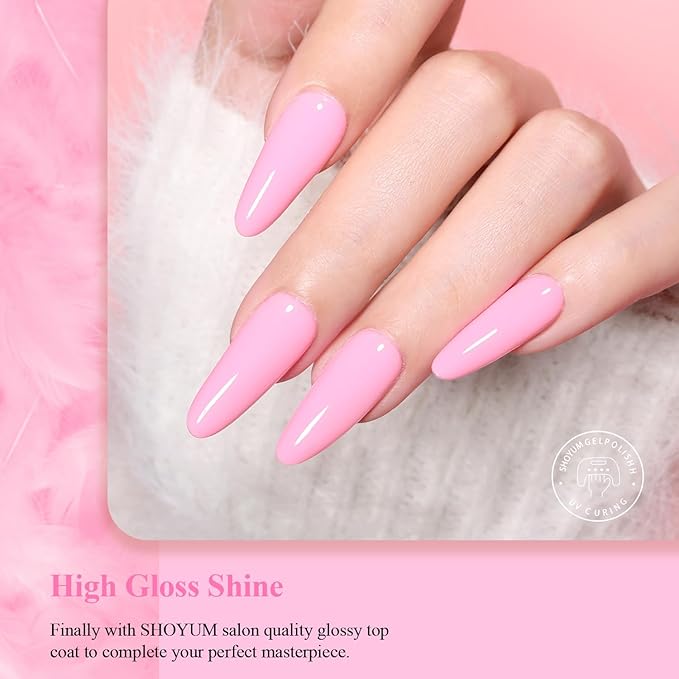 Light Baby Pink Gel Nail Polish Pastel Macaron Gel Polish Bright Spring Summer Colors Cotton Candy Gel Soak Off U V for French Nail Manicure Salon DIY Holiday Gifts 0.51 Fl Oz