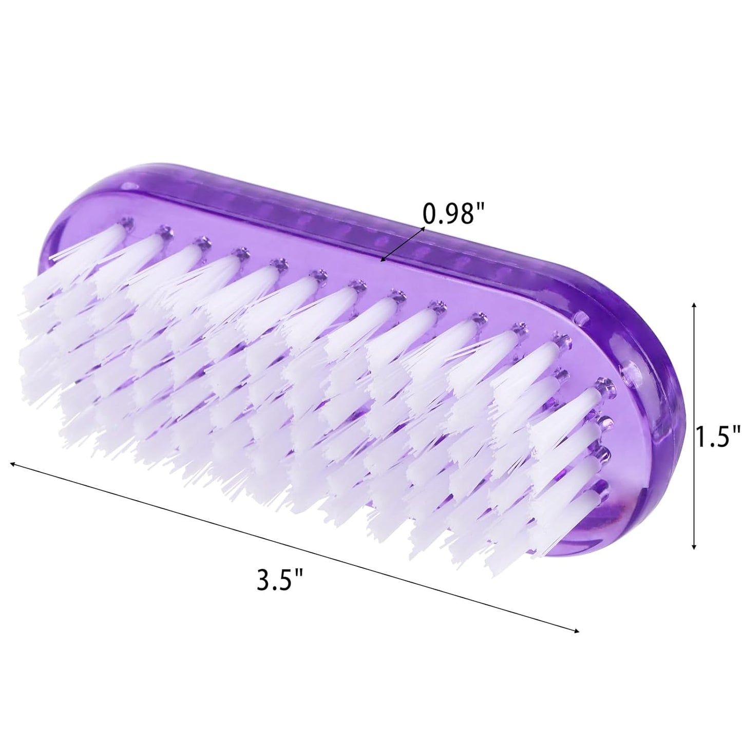 Nail Cleaning Brushes Plastic for Fingernails 2-Sided Non-Slip Brush Nail Brushes 4 Pack(Pink and Purple)
