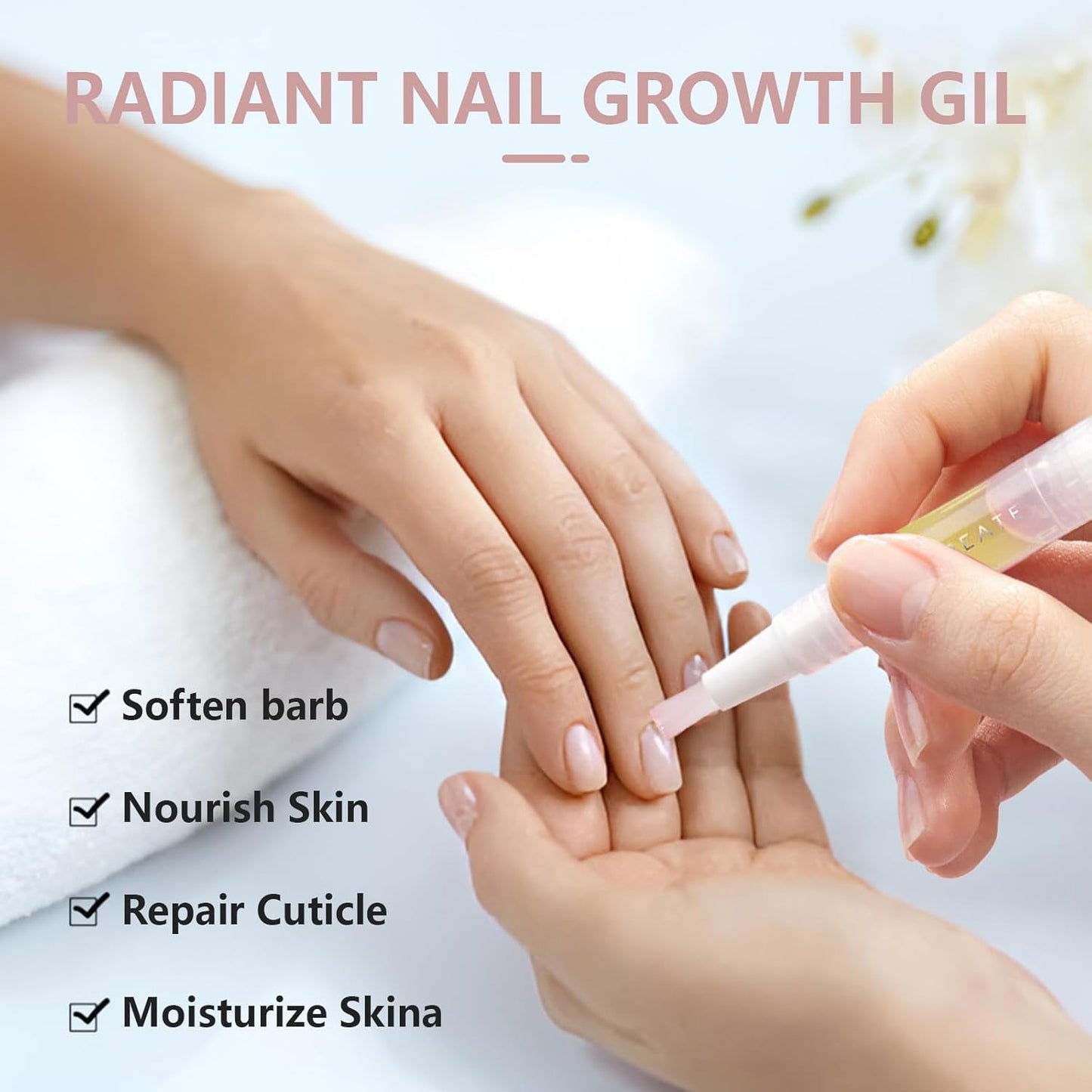 Cuticle Oil Pen， Nail Growth and Strengthener，Nail Growth Oil，Nail Hardener for Damaged nails (1PC)